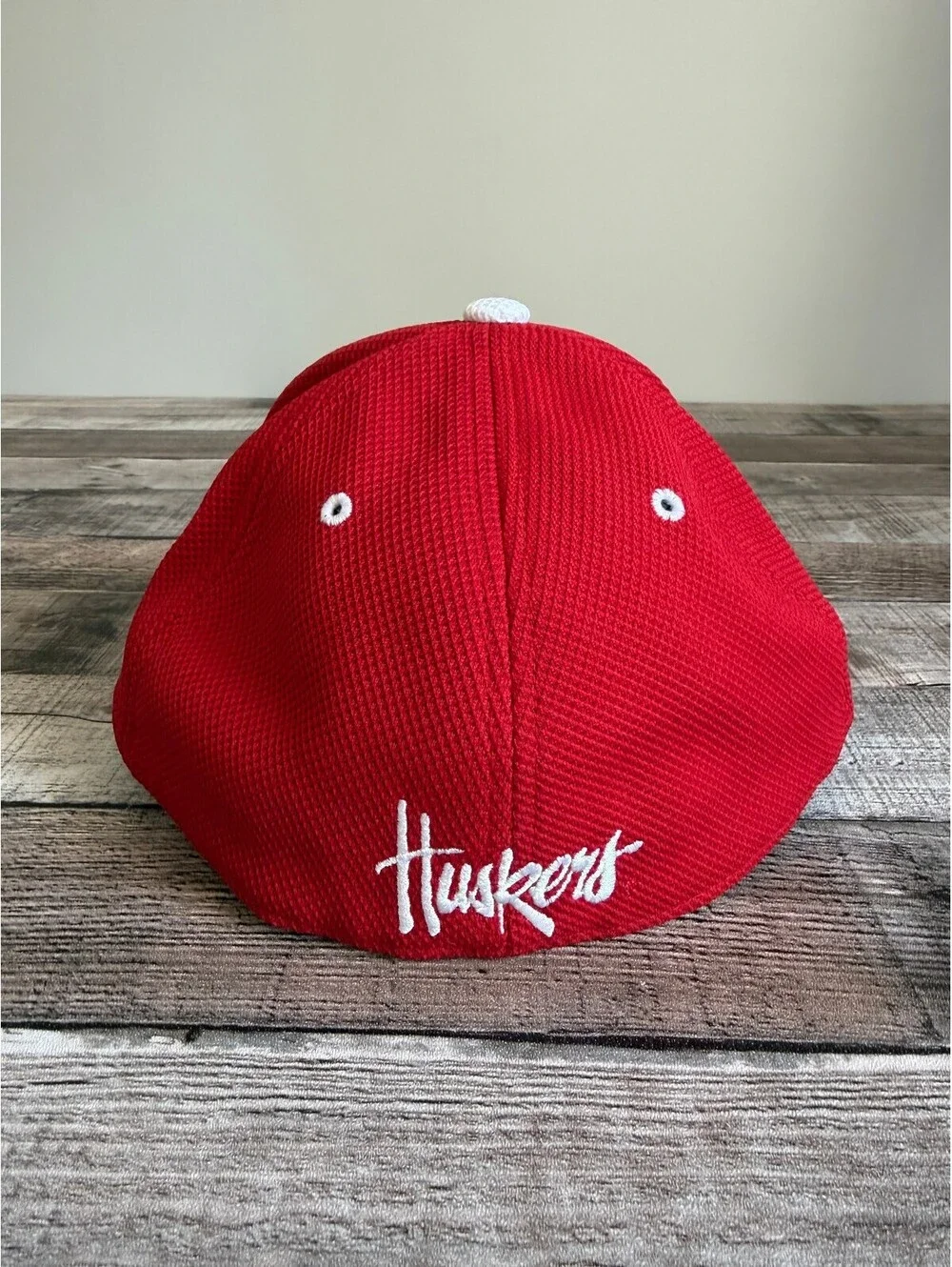 Nebraska Cornhuskers Red Adidas Fitted Hat Size 7 3/4